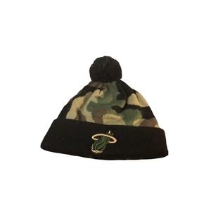 Miami Heat New Era Hard Wood Classics Beanie - Camo